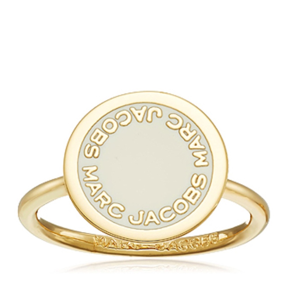 Marc Jacobs Enamel Logo Disc Signet Ring - Picture 4 of 4